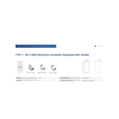 RJ11 RJ45 Etulevy sulkimella